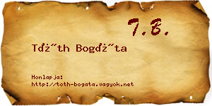 Tóth Bogáta névjegykártya