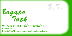 bogata toth business card